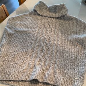 Tommy Hilfiger Gray Cable Knit Turtleneck Sweater